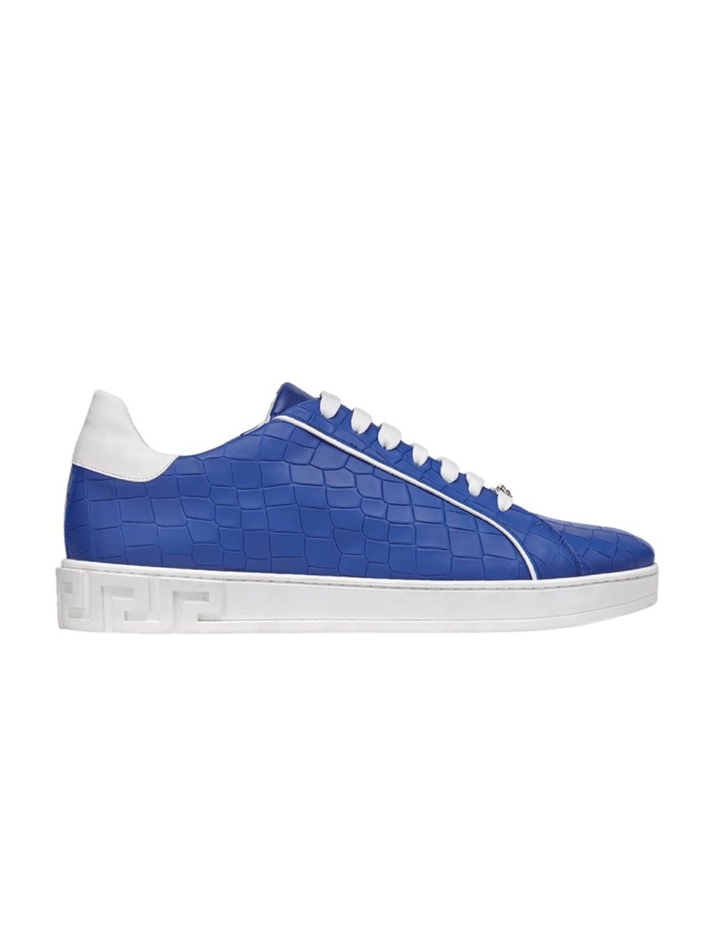 Versace Contrast Cracked Leather Sneakers